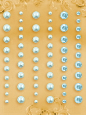 E Line Pearls and Crystals - Aqua