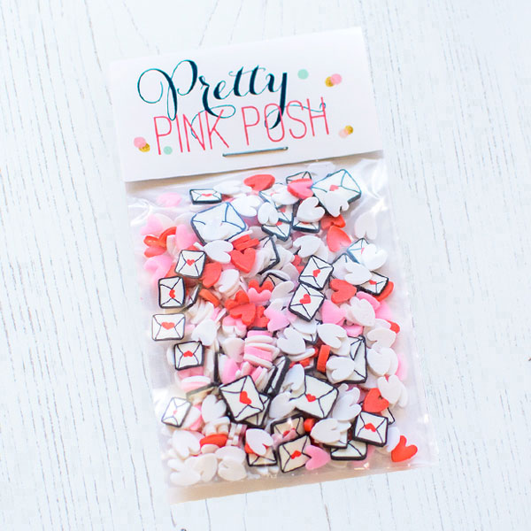 Pretty Pink Posh - Love Letters Clay Confetti