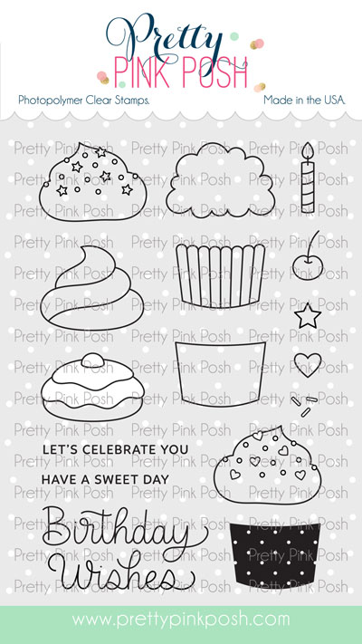 Pretty Pink Posh - Build A Cupcake Stamp Set