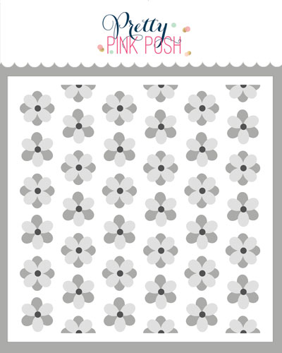 Pretty Pink Posh - Layered Spring Flowers Stencil (3 Layer)