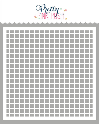 Pretty Pink Posh - Mini Grid Stencil