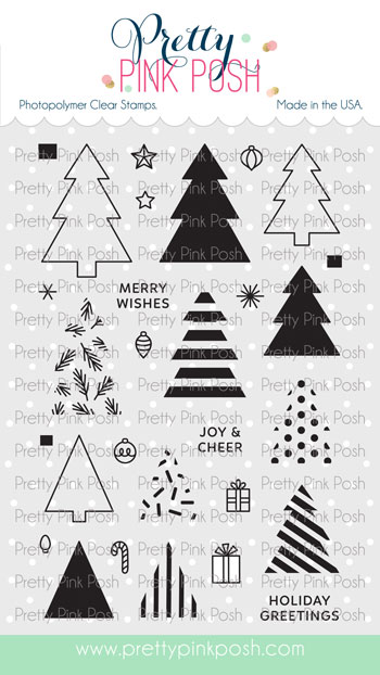 Pretty Pink Posh - Holiday Trees Stamp Set