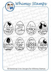 Whimsy Stamps - Easter Egg Sentiments - Sentiments Collection