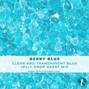 Trinity Stamps - Berry Blue - Jelly Drop Hearts Embellishment Mix
