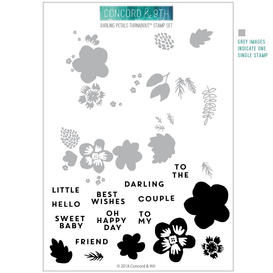 Concord & 9th - Darling Petals Turnabout stamp