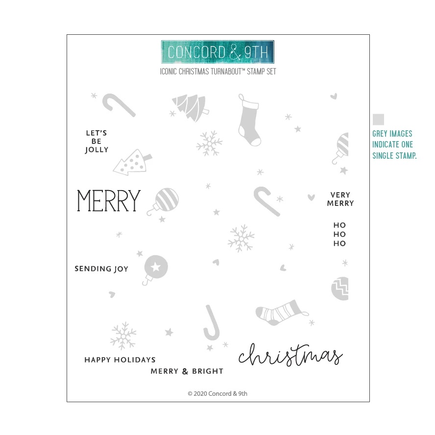 Concord & 9th - ICONIC CHRISTMAS TURNABOUT STAMP SET