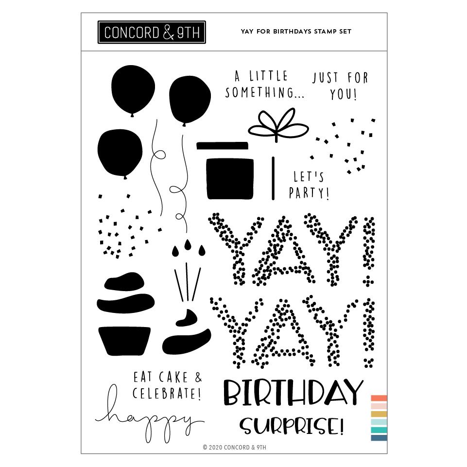 Concord & 9th - Yay for Birthdays Stamp Set