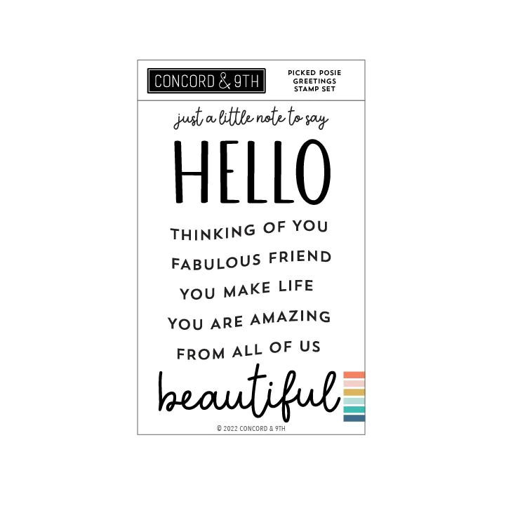 Concord & 9th - Picked Posie Greetings Stamp Set