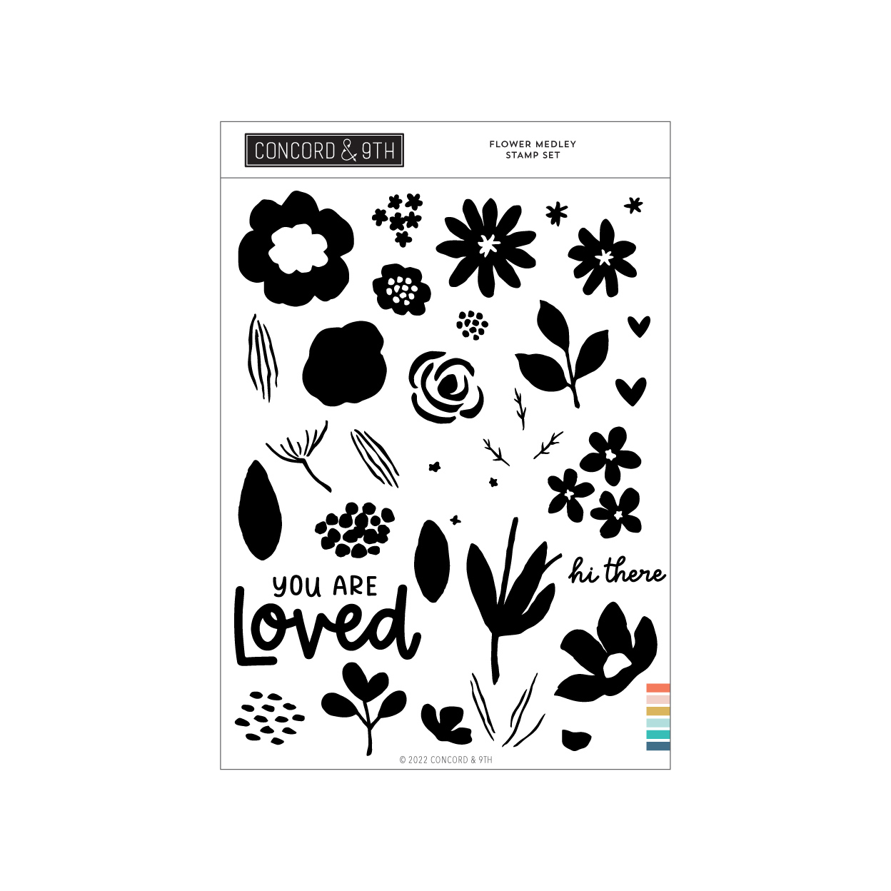 Concord & 9th - Flower Medley Stamp Set (6 x 8) (SO)