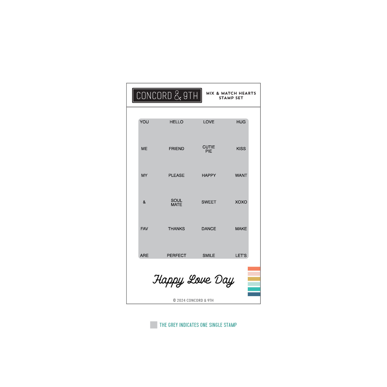 Concord & 9th - Mix & Match Hearts Stamp Set (4 x 6)