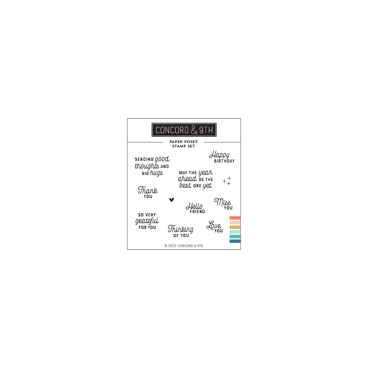 Concord & 9th - Paper Posy Stamp Set (3 x 3)