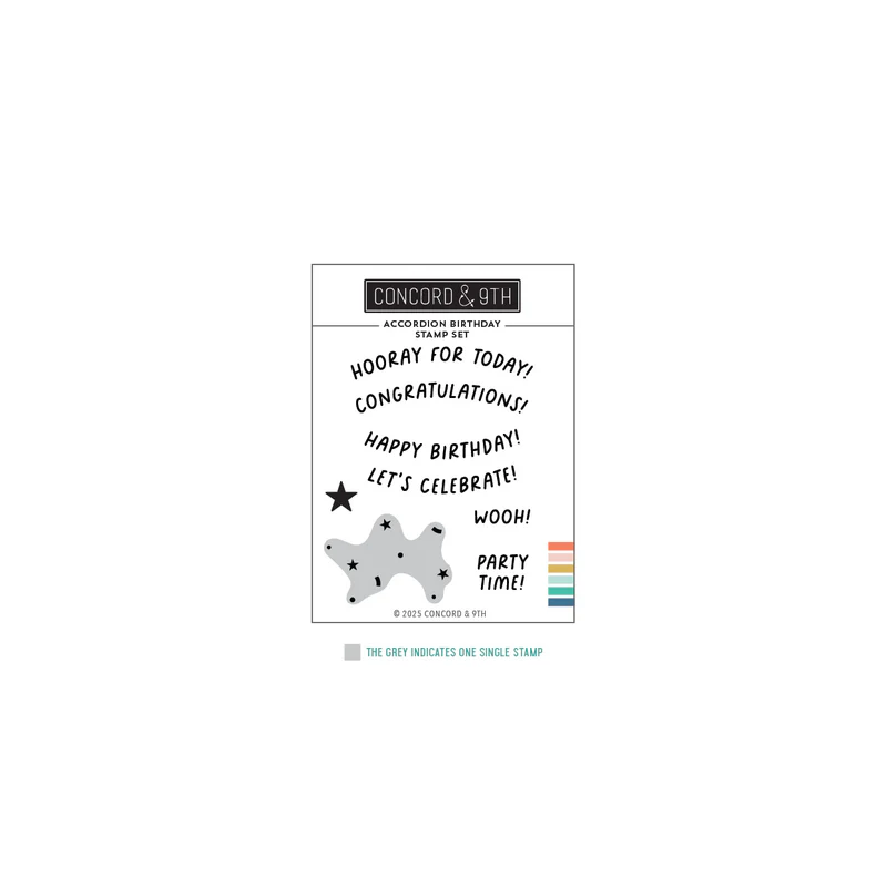 Concord & 9th - Accordion Birthday Stamp Set (3 x 4)