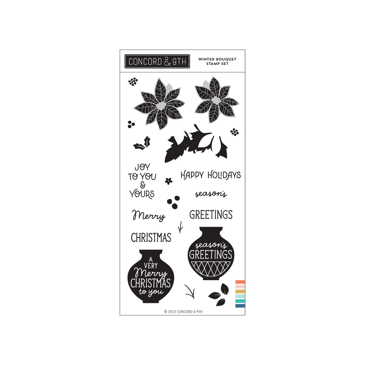 Concord & 9th - Winter Bouquet Stamp Set (6 x 6)