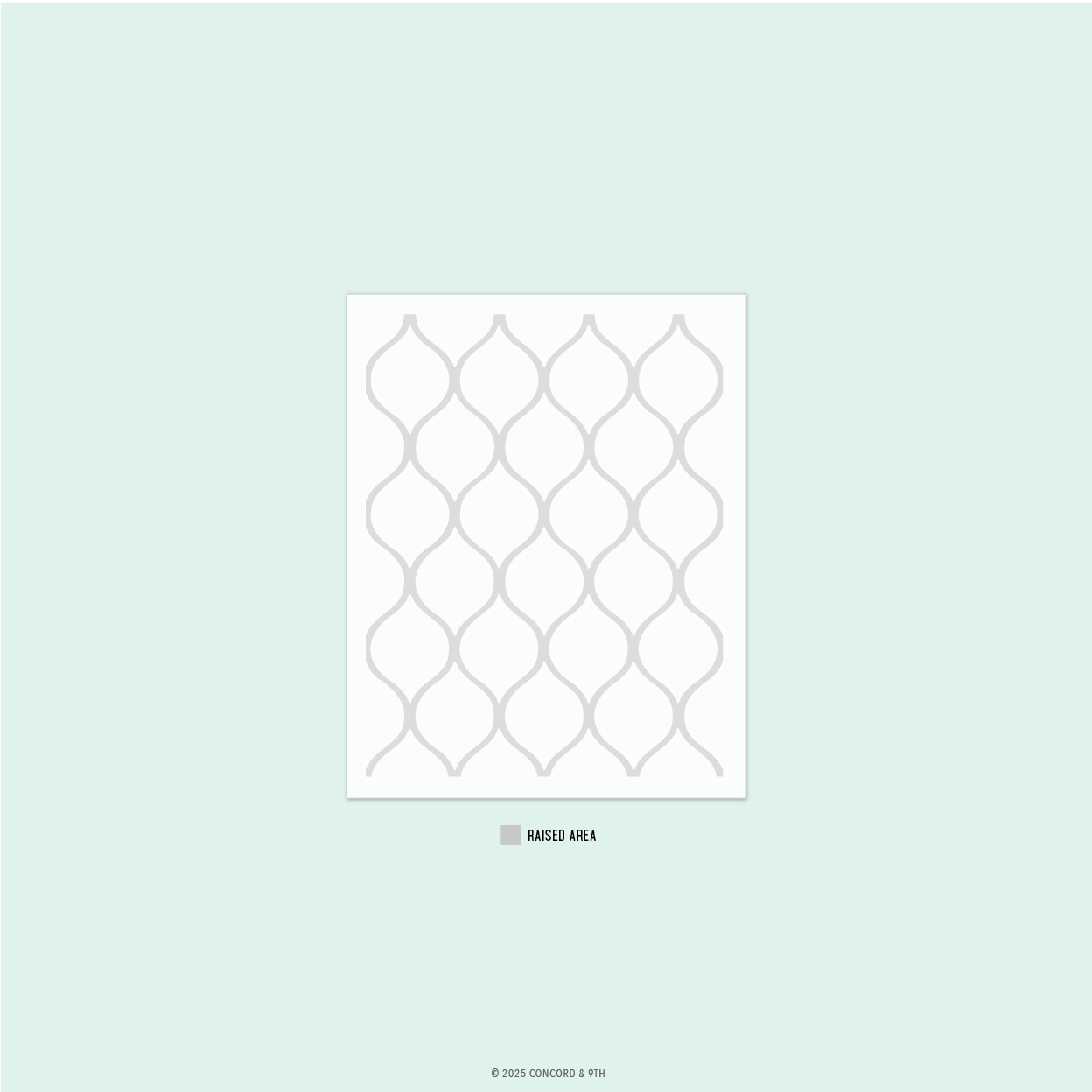 *NEW* - Concord & 9th - Patterned Peacock Embossing Folder (4.75 x 6)