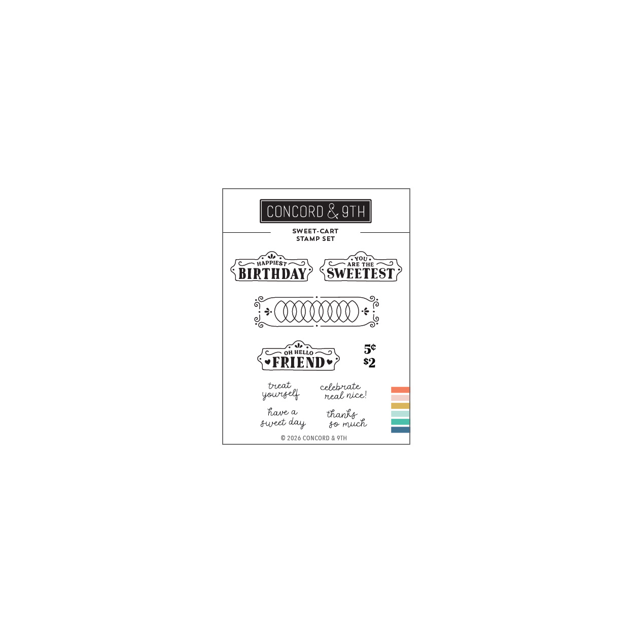 Concord & 9th - Sweet-cart Stamp Set (3 x 4)