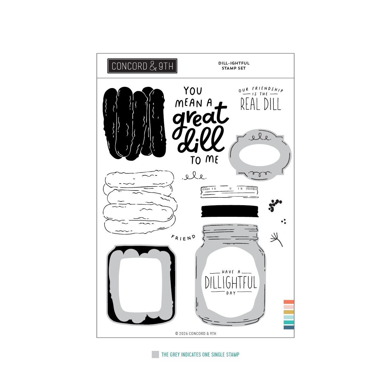 Concord & 9th - Dill-ightful Stamp Set  (6 x 8)