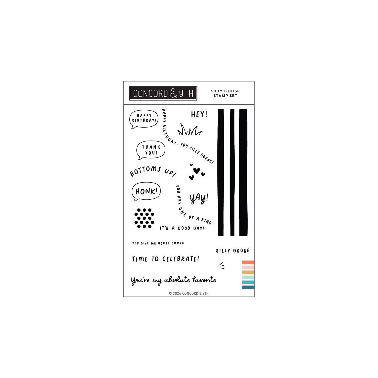*NEW* - Concord & 9th - Silly Goose Stamp Set (4 x 6)