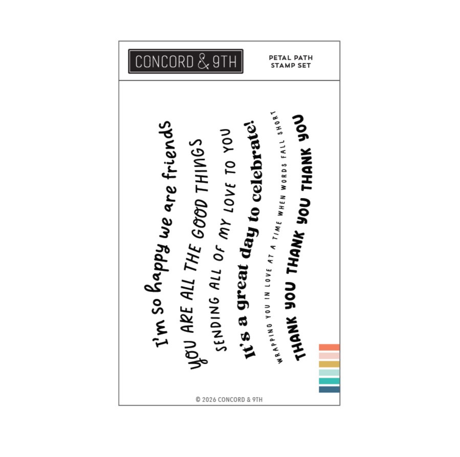 ***NEW* - Concord & 9th - Petal Path Stamp Set (4" x 6")