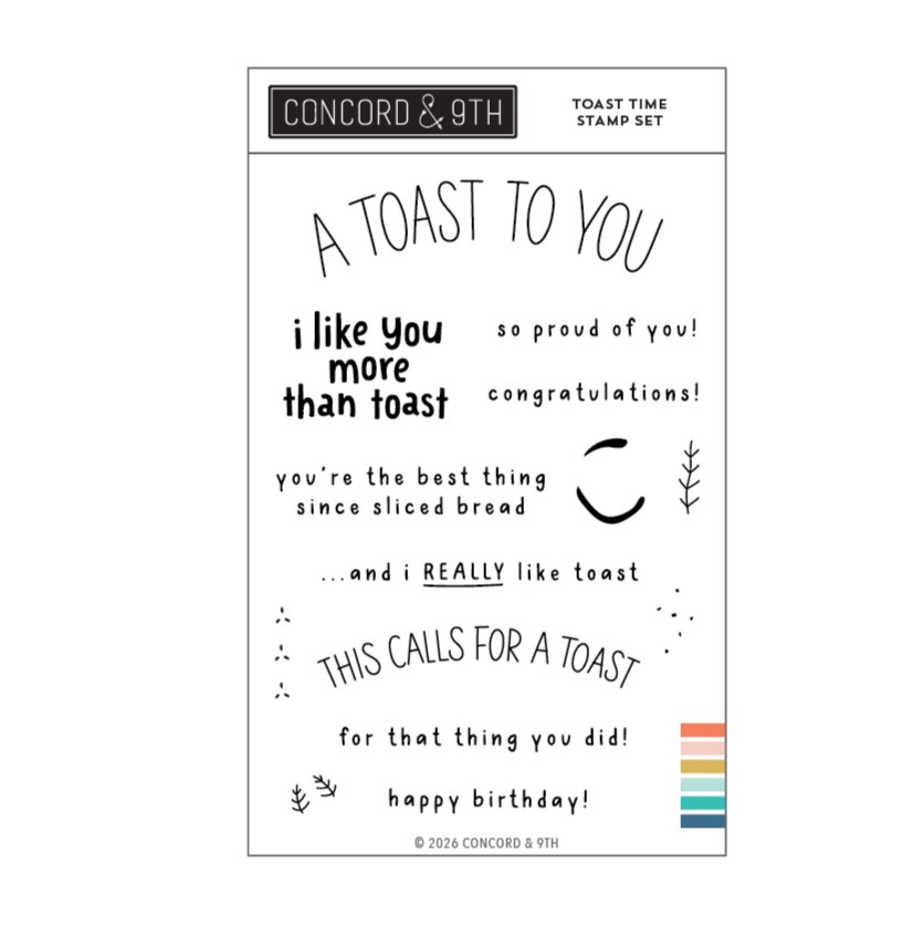 ***NEW* - Concord & 9th - Toast Time Stamp Set (4" x 6")