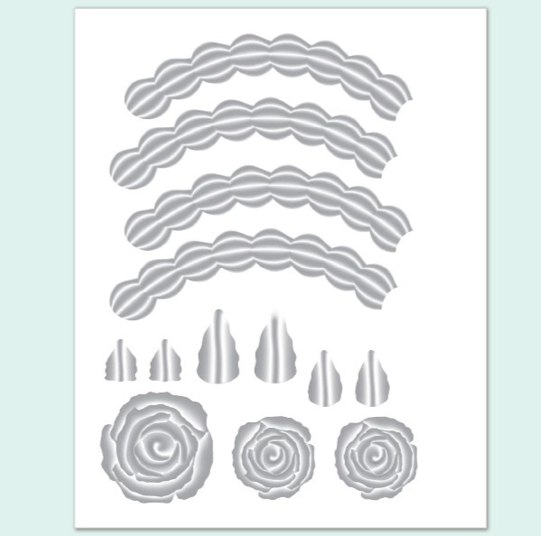 **NEW* - Concord & 9th - Icing on the Cake Embossing Folder (4.75 x 6)