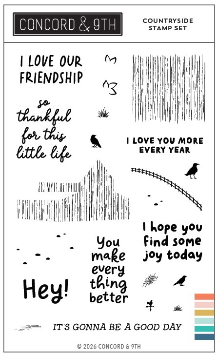 **NEW* - Concord & 9th - Countryside Stamp Set (4 x 6)
