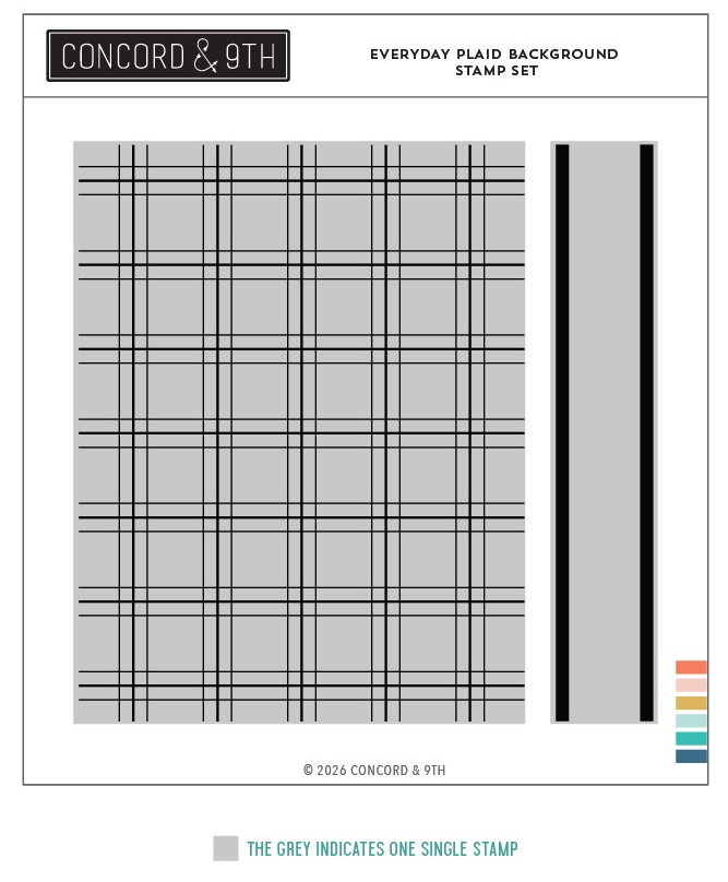 **NEW* - Concord & 9th - Everyday Plaid Background Stamp Set (6 x 6)