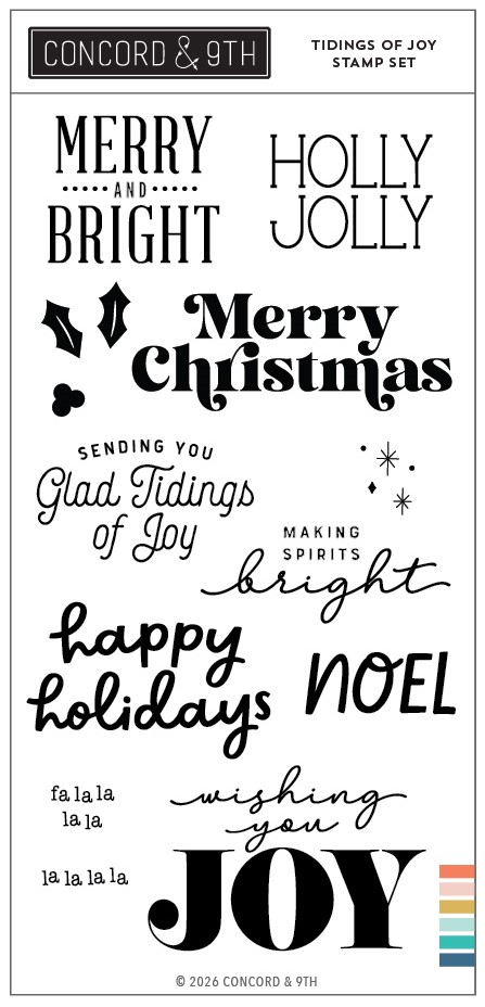 **NEW* - Concord & 9th - Tidings of Joy Stamp Set (4 x 8)