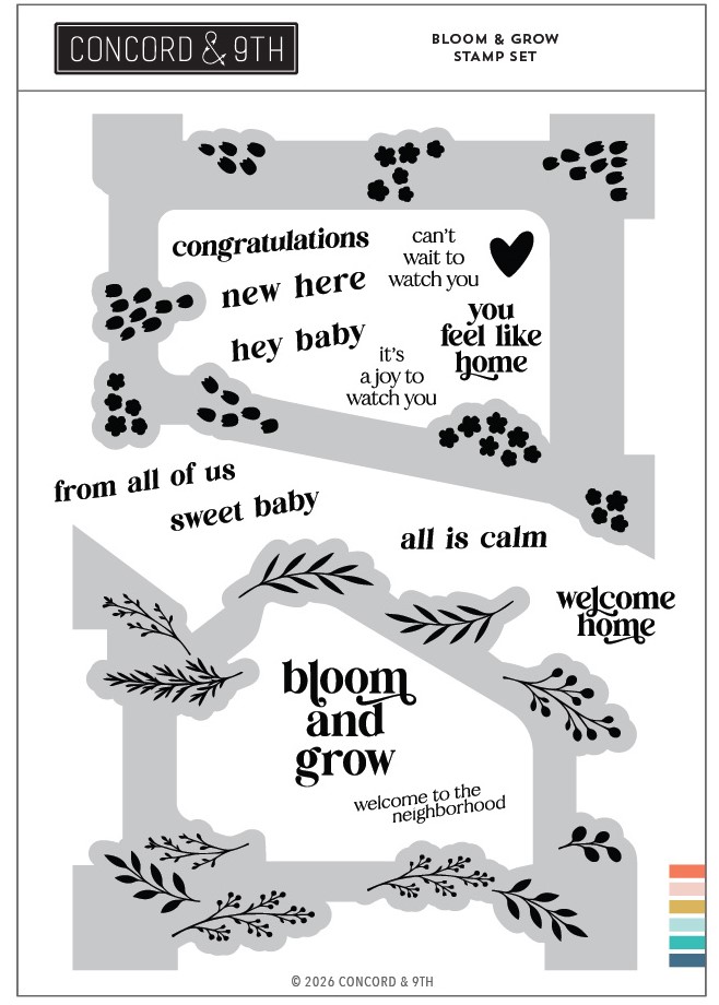 **NEW* - Concord & 9th - Bloom & Grow Stamp Set (6 x 8)