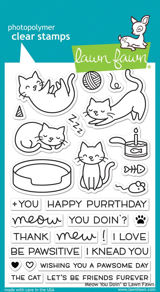 Lawn Fawn - Stamps - Meow You Doin'