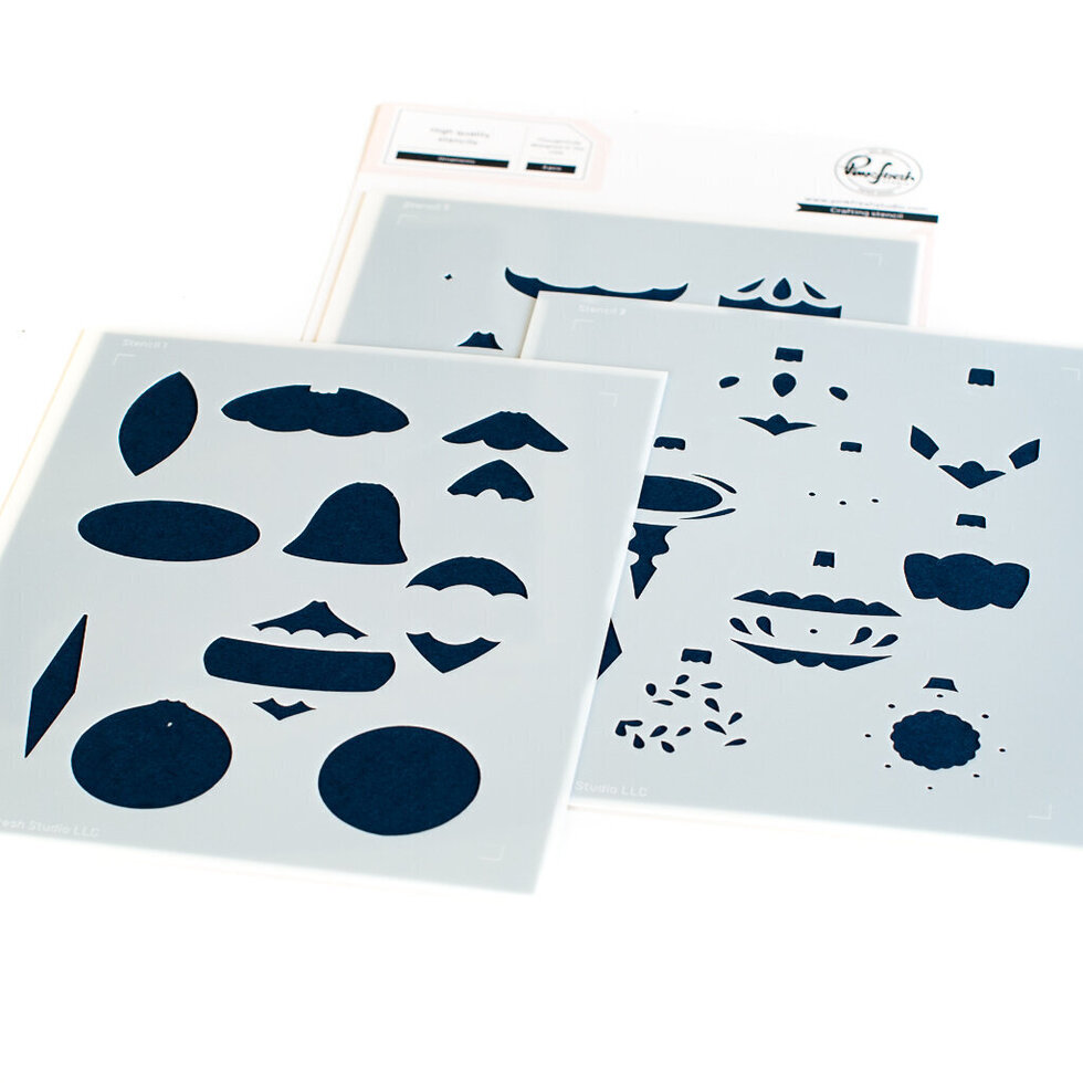 Pinkfresh Studio - Ornaments stencils - DISCONTINUED