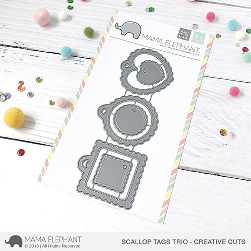 Mama Elephant - Scallop Tags Trio - Creative Cuts (SO)