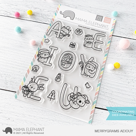 Mama Elephant - MERRYGRAMS AEIOUY STAMP (2)