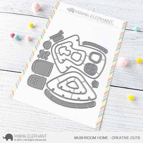 Mama Elephant - Mushroom Home - Creative Cuts
