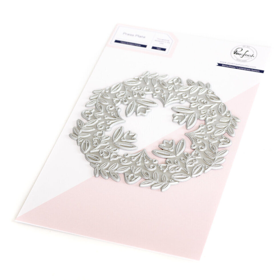 Pinkfresh Studio - Floral Octagon Frame press plate