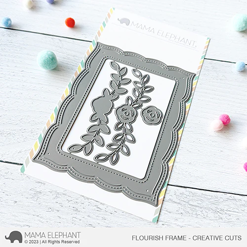 Mama Elephant - Flourish Frame - Creative Cuts