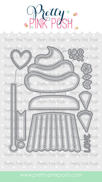 Pretty Pink Posh - Big Valentine Cupcake Die