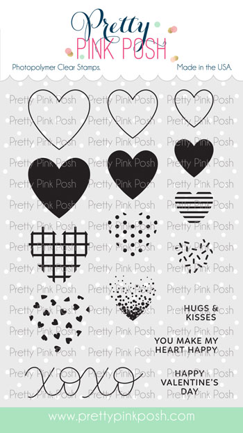 Pretty Pink Posh - Decorative Hearts Stamp Set