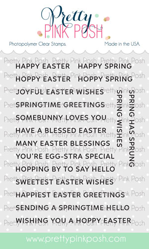 Pretty Pink Posh - Sentiment Strips - Easter Stamp Set
