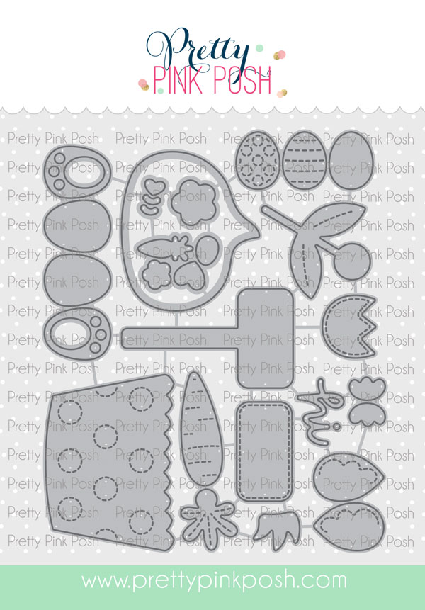 Pretty Pink Posh - Big Easter Cupcake Die Set