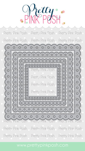 Pretty Pink Posh - Eyelet Squares Die