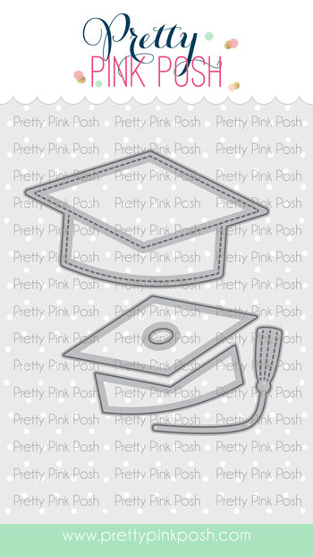 Pretty Pink Posh - Graduation Cap Shaker Die