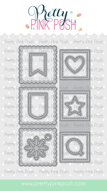 Pretty Pink Posh - Stacked Squares Die