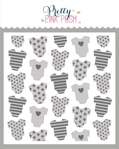 Pretty Pink Posh - Layered Onesies Stencil (2 Lyr)