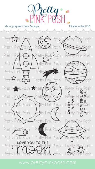 Pretty Pink Posh - Outer Space Stamp Set
