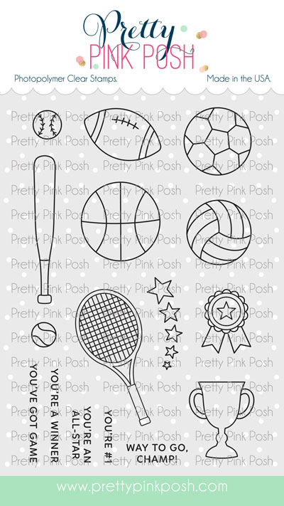 Pretty Pink Posh - Sports Stamp Set