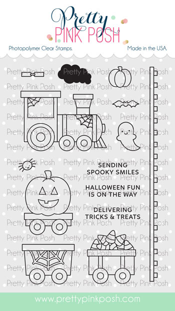 Pretty Pink Posh - Halloween Train Stamp Set