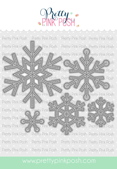 Pretty Pink Posh - Stitched Snowflakes Die Set