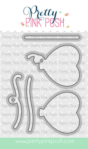 Pretty Pink Posh - Heart Balloons Coor Die Set