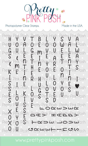 Pretty Pink Posh - Upright Greetings Stamp Set- Valentine