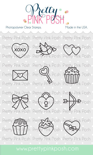 Pretty Pink Posh - Valentine Icons Stamp Set